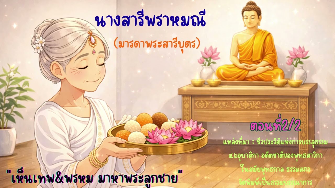อุบาสิกา-นางสารีพราหมณี | มารดาพระสารีบุตร | EP02 : พระสารีบุตรแสดงธรรม มารดาบรรลุโสดาปัตติผล