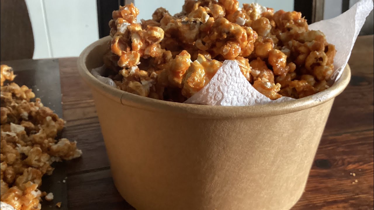 الفشار بالكراميل pop corn caramélisé #