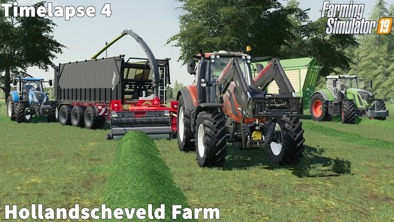 Feeding Cows, Making Silage From Grass│Hollandscheveld│FS 19│Timelapse #04
