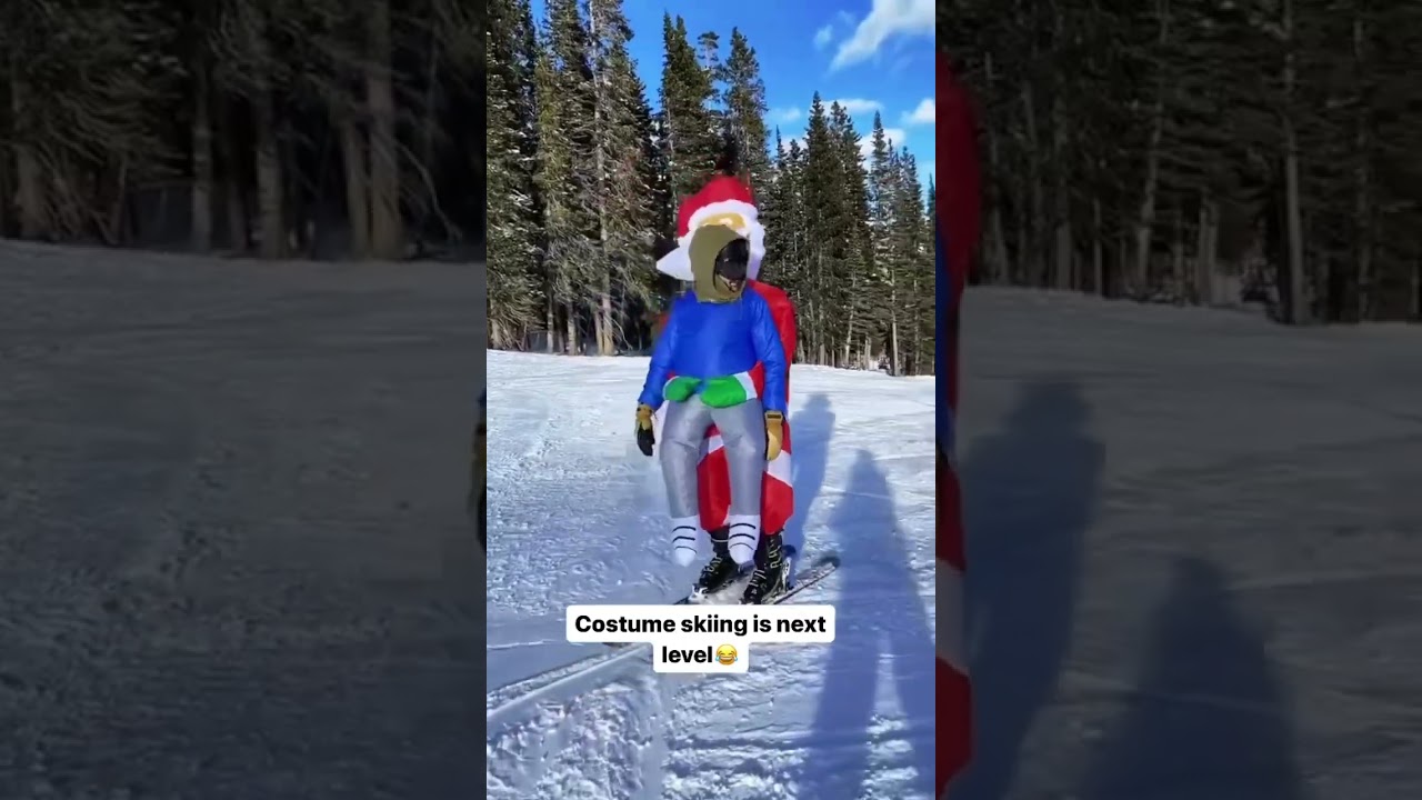Costume skiing next winter? Who's down? #viral #skiing #snowtrip #extremesport #snow #snowboard
