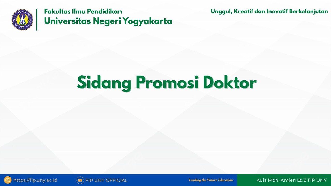 Sidang Promosi Doktor FIP UNY - M. Syamsuri (S3-MP)