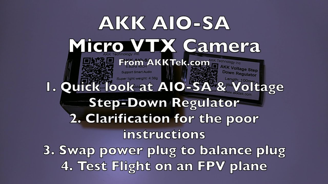AKK AIO-SA Micro VTX CMOS Camera - On FPV Plane