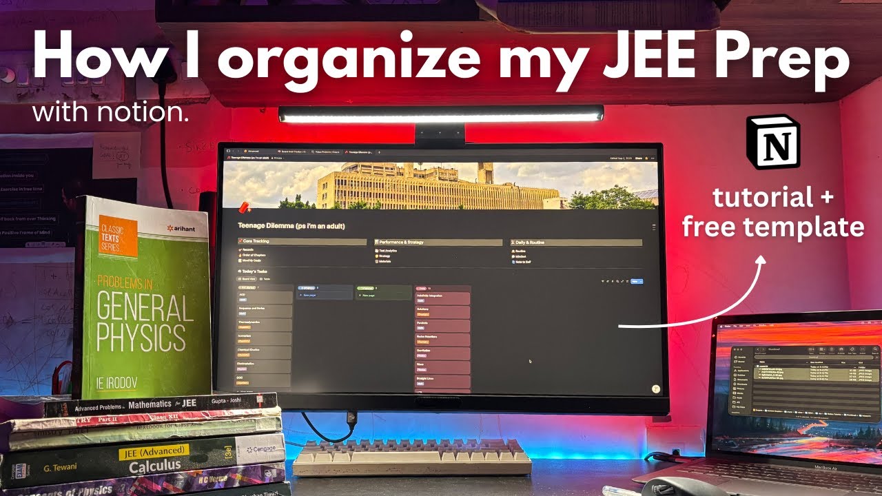 Моя система Exact Notion для подготовки к JEE (бесплатный шаблон) | Попытка в апреле
