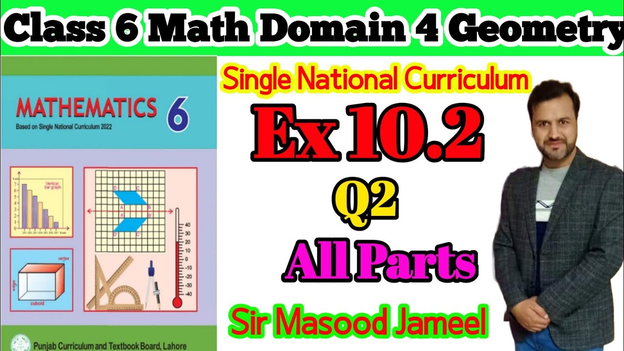Class 6 Math SNC EX 10.2 Q2 ALL PARTS || Class 6 Math Domain 4 Geometry Ex 10.2 || Single National 📚