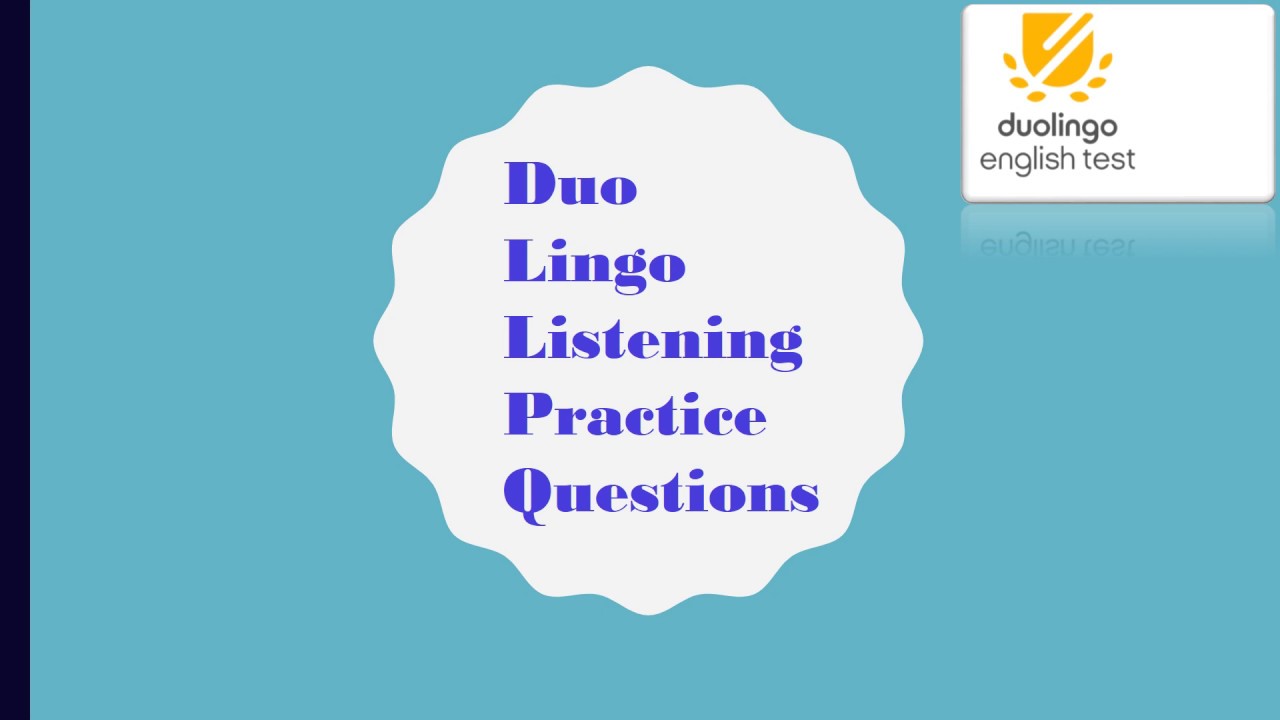 Duo Lingo Listening Task With Answers