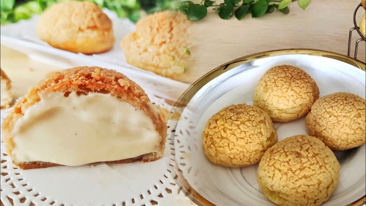 KUE SUS CRUNCHY (ANTI GAGAL) | CHOUX AU CRAQUELIN | CREAM PUFF CRUNCHY