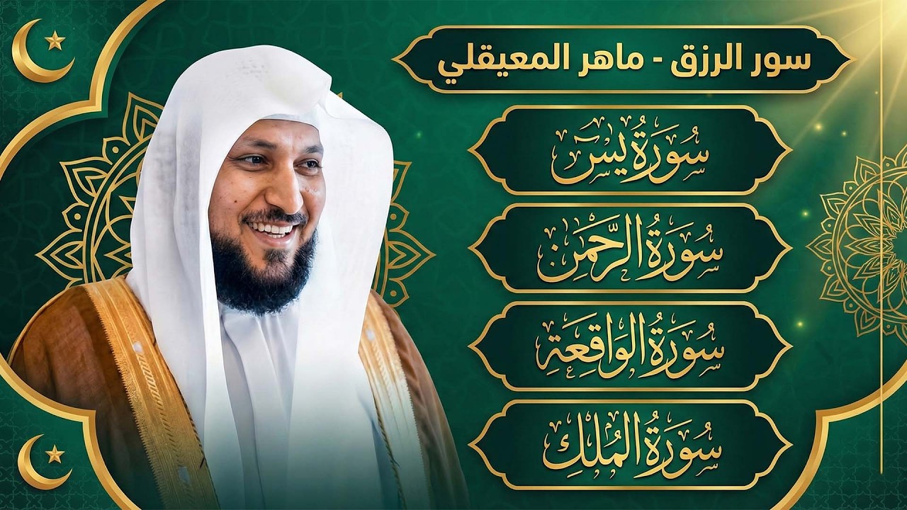 استمع بنيه الرزق  يس   الرحمن   الواقعة   الملك  الشيخ ماهر المعيقلي 🕋🤲🏻