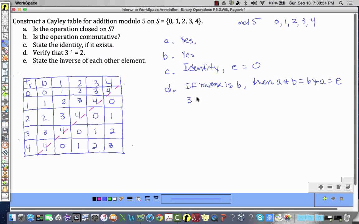 Binary Operations - Cayley Tables P2