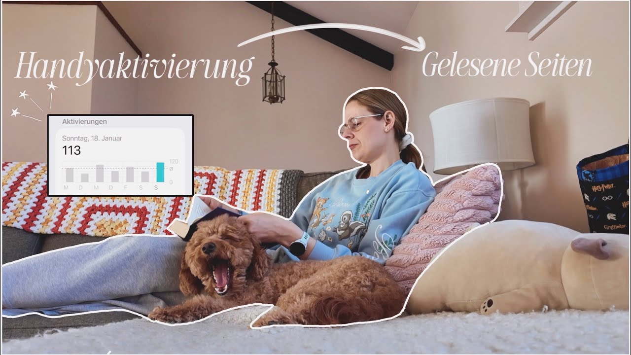 Ich lese 1 Seite für jede Handyaktivierung 📱→📚