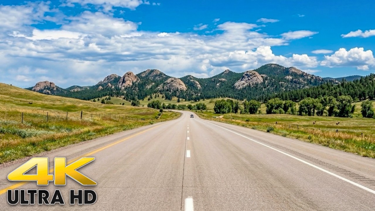 South Dakota Scenic Drive 4K - Wall to Rapid City & Black Hills