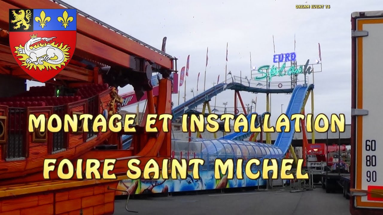 Reportage : montage et installation de la foire saint michel du Havre en 2023