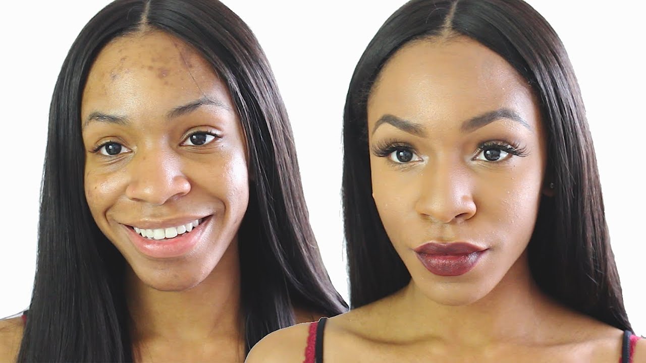 Full Face Routine: Long Lasting Makeup + Acne Scar Coverage | VICKYLOGAN