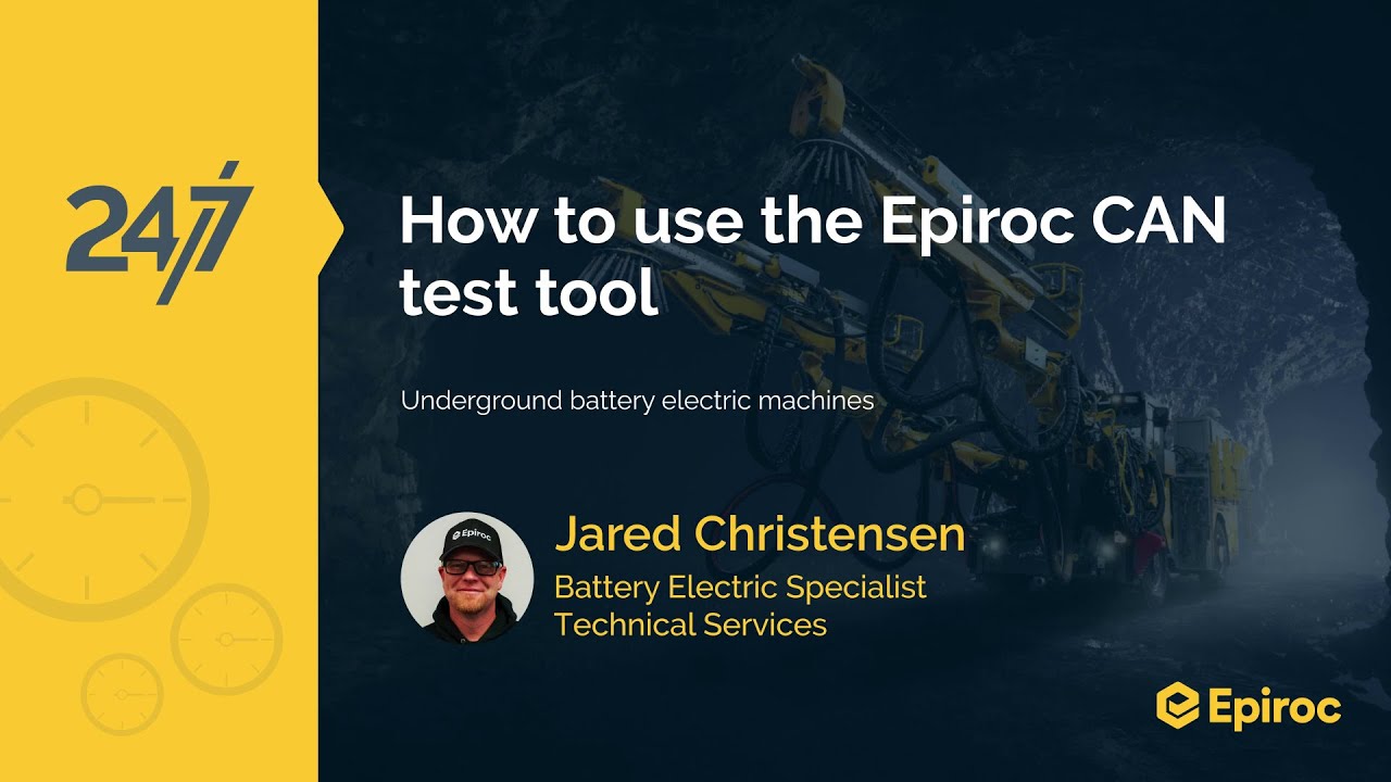 How to use an Epiroc CAN test tool | All Epiroc underground battery-electric machines