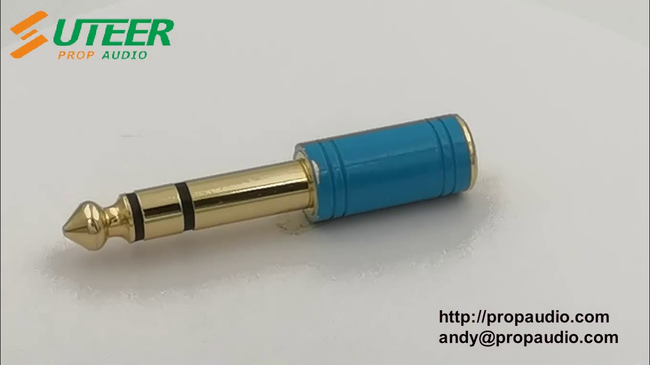 ADA54 6.35mm TRS plug to 3 5mm TRS jack headphone adapter video