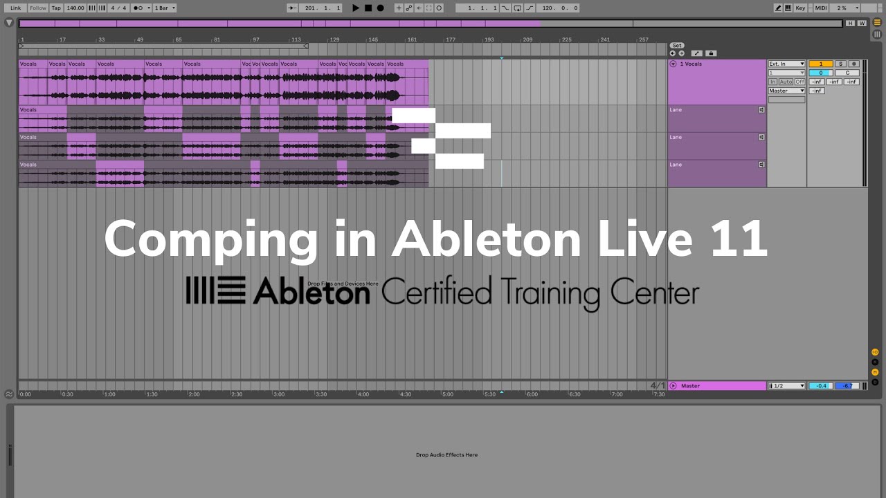 Comping in Ableton Live 11