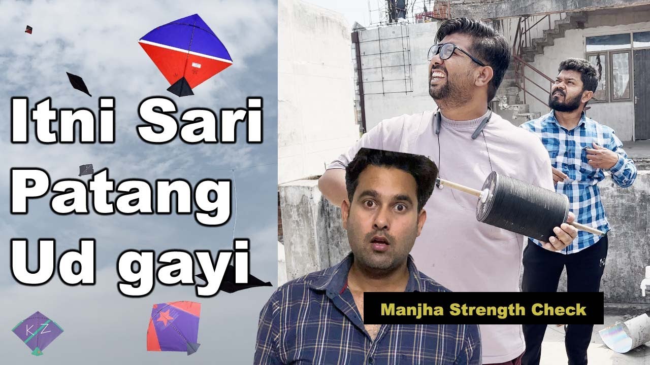 Manjha Strength Experiment || Cotton 123 6 Taar Manjha | Ek Baar May Kitni Patang Uda Sakta hai😲😱