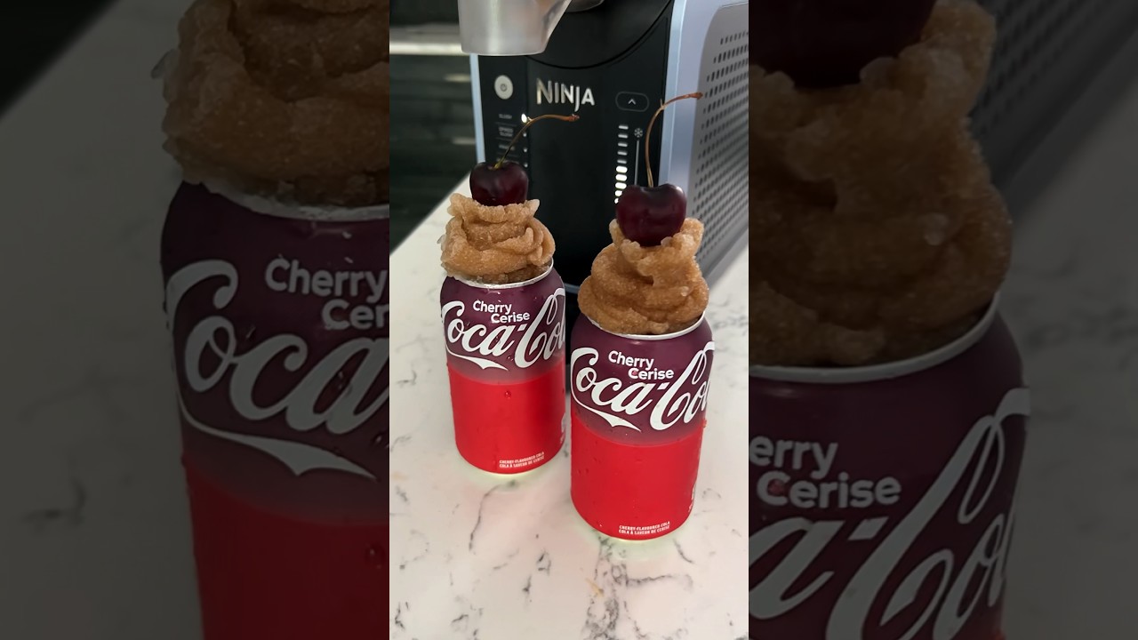 🍒 Cherry cola slushi 🍒 #cherrycola #cherry #slushie #slushies #summerdrink #summerdrinks