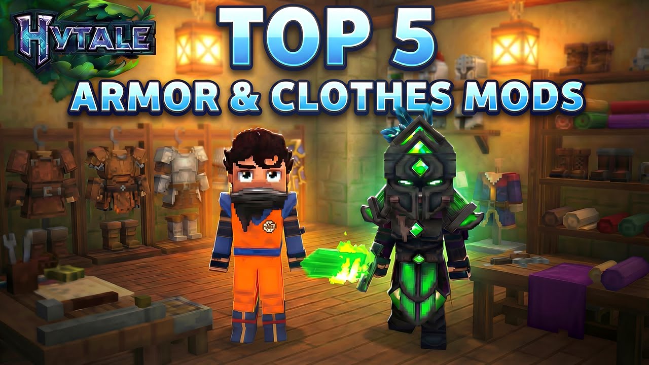Топ-5 ЛУЧШИХ модов на броню и одежду в Hytale (Обязательные моды!)
