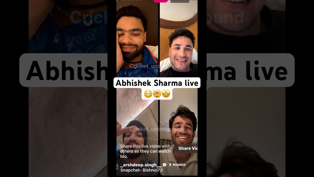 Abhishek Sharma live with Arshdeep Singh😳🙀🤯 #abhisheksharma #arshdeepsingh #viralvideo