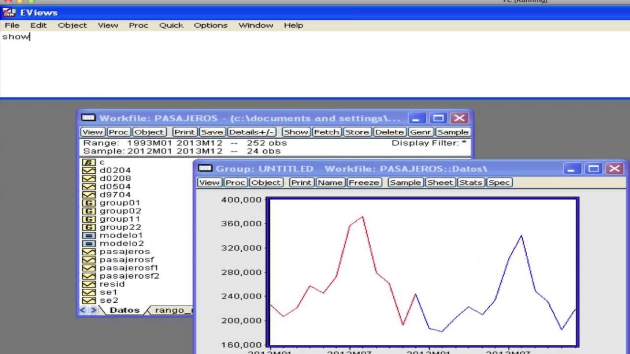 (Econometría) Predicción a futuro en Eviews