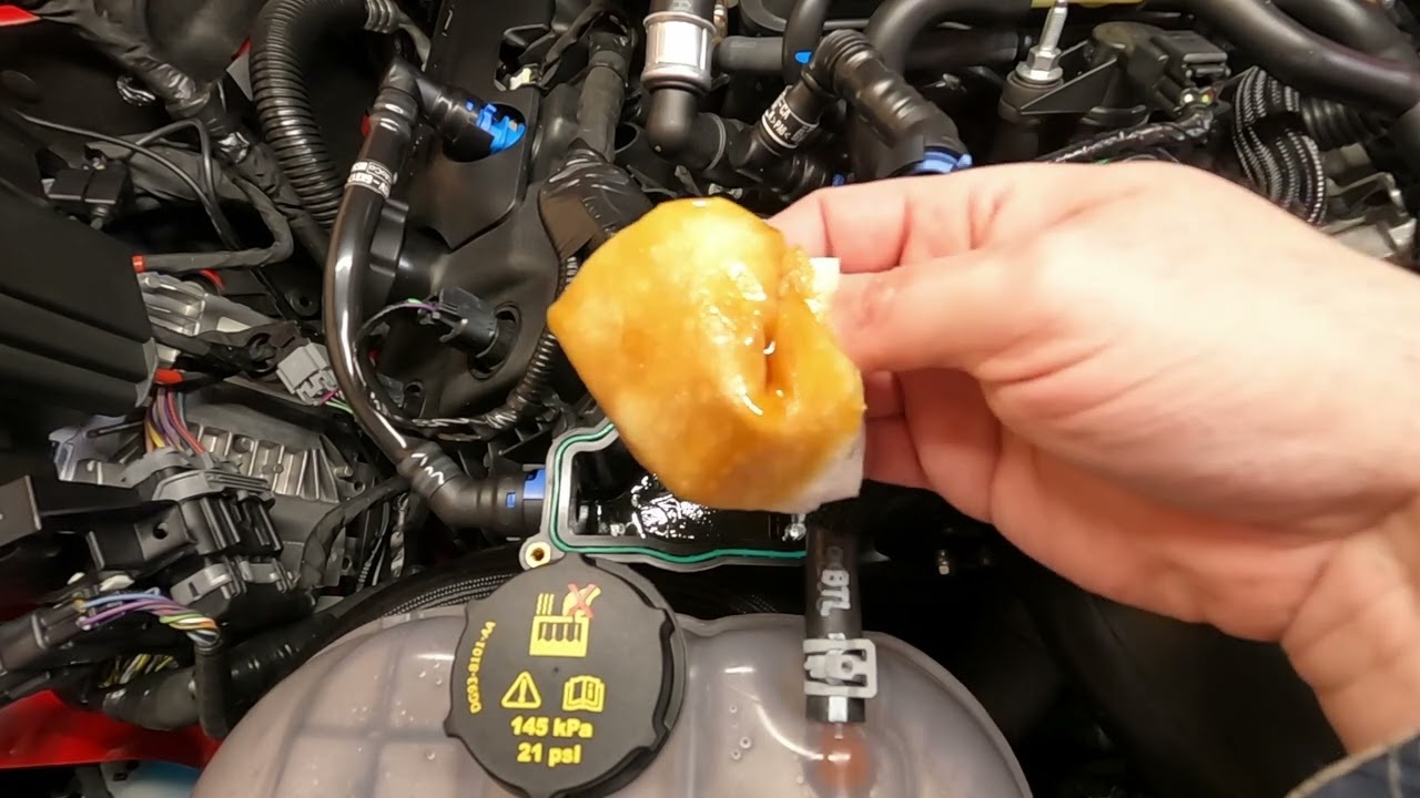 Checking the Ford Performance Air Oil Separator on my GT350R