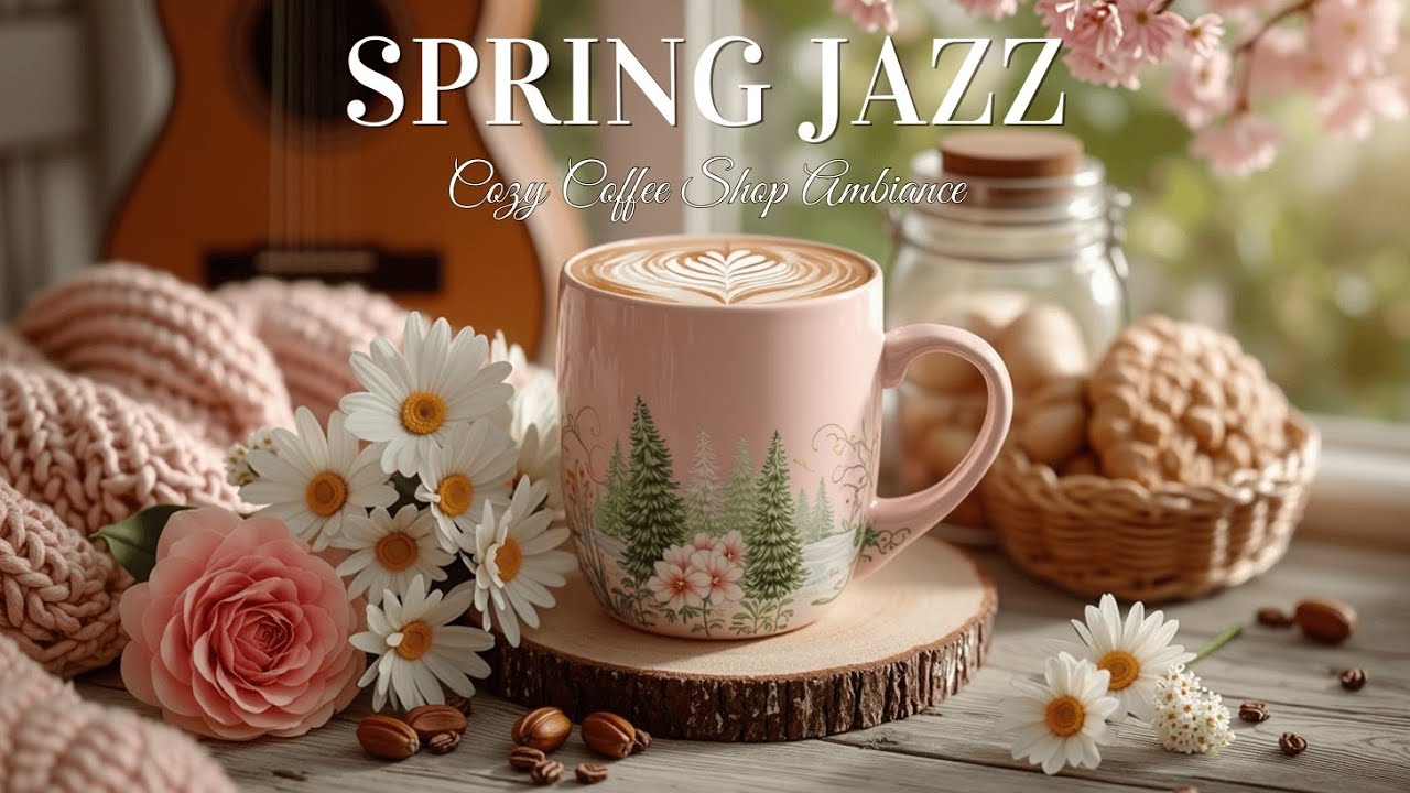 Morning Spring Jazz | Уютная атмосфера кофейни - расслабляющая музыка для учебы