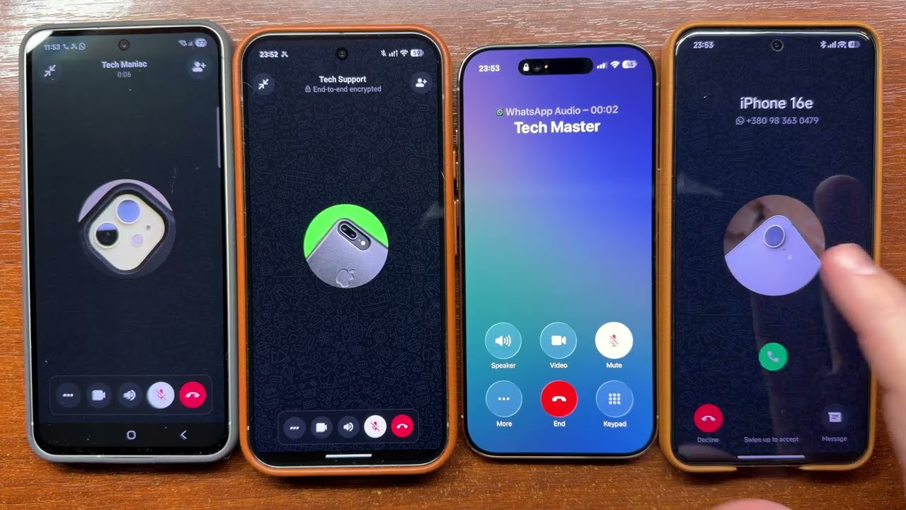 Samsung A56 vs Pixel 9 ProXL vs iPhone Air vs Xiaomi 15U WhatsApp Video Incoming Call