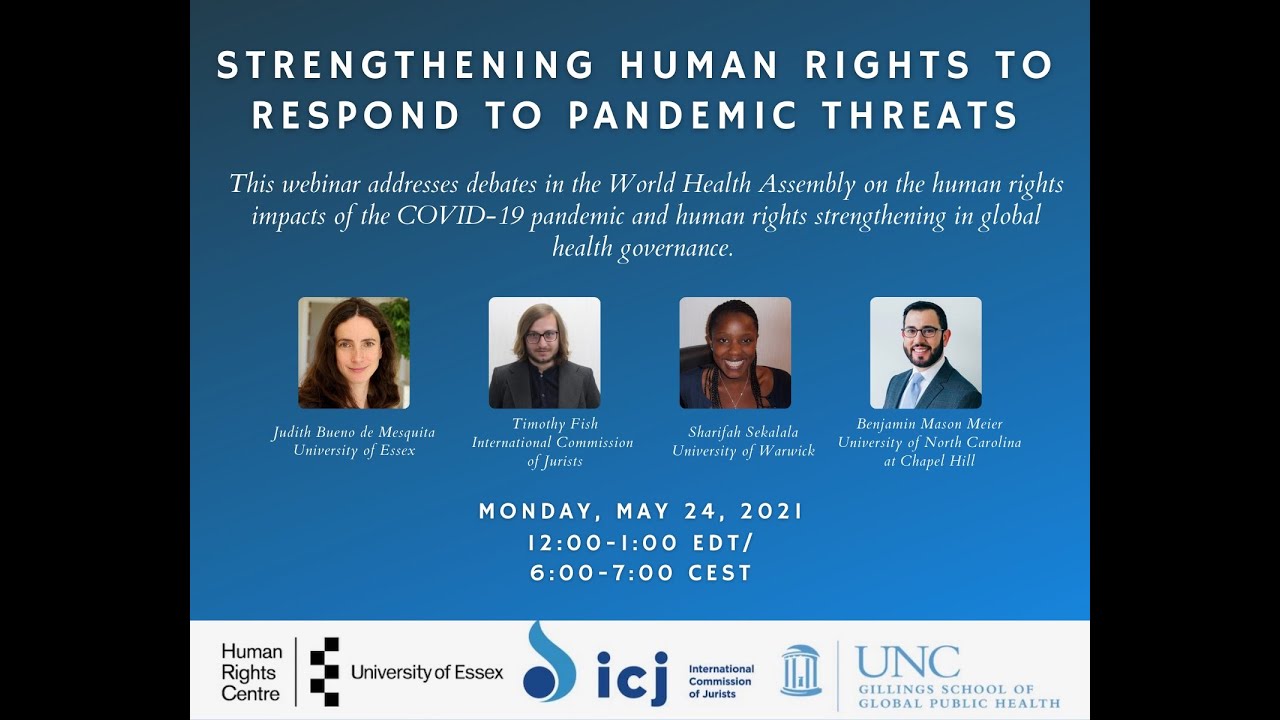 Strengthening Human Rights to Respond to Pandemic Threats (World Health Assembly Side Event)