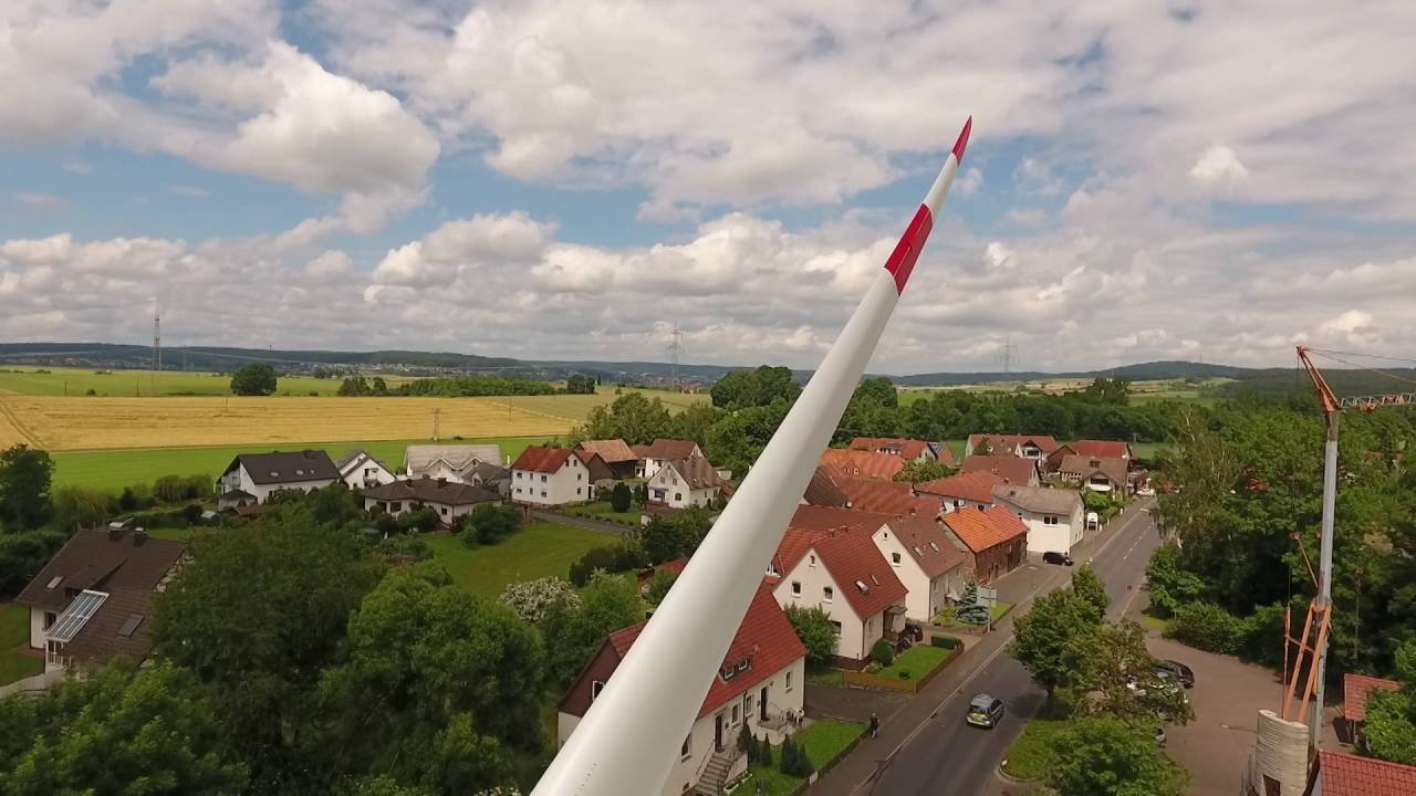 Transport der Rotorblätter für Windpark Hofbieber bei Fulda ABO Wind