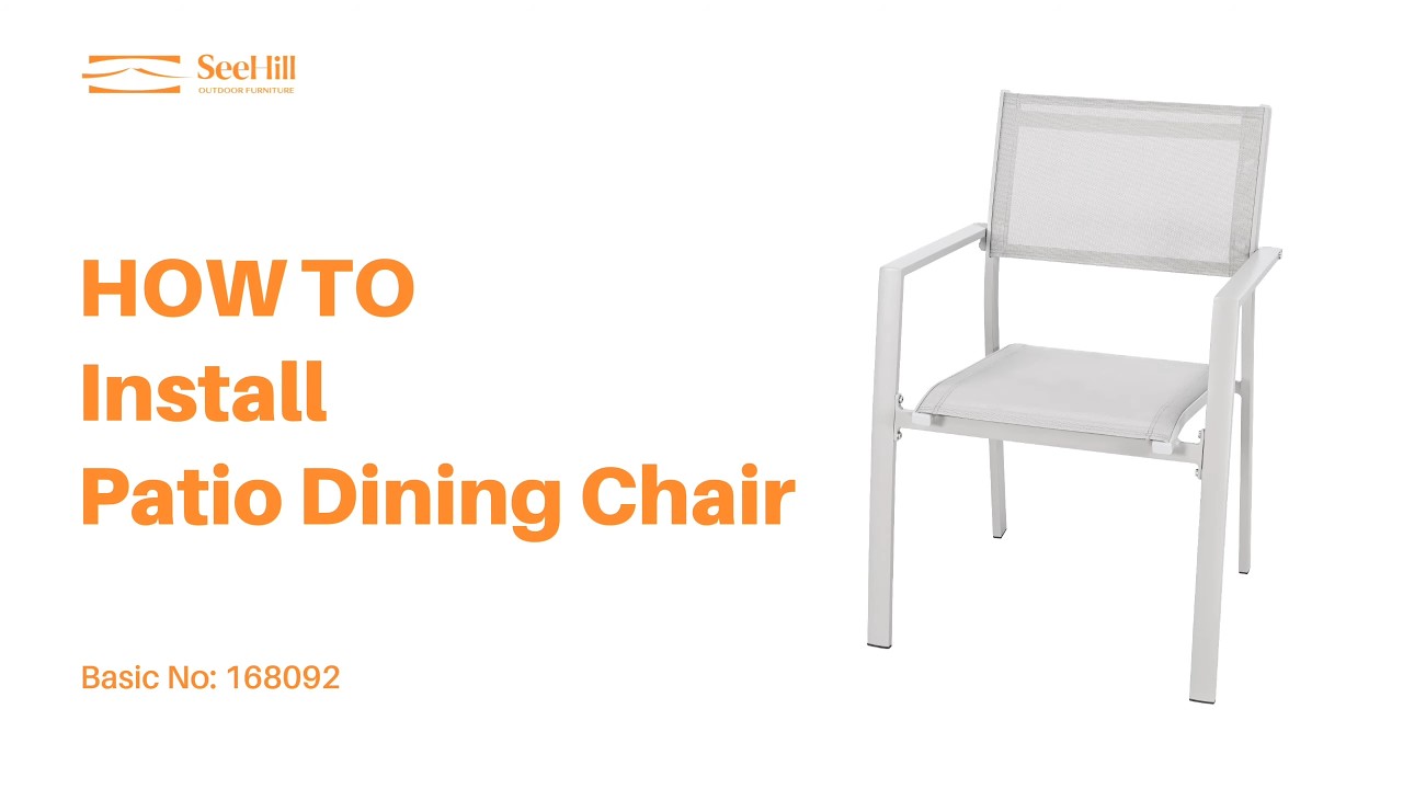 2-Piece Patio Stackable Dining Chairs with Textilene -C054 Assembly Video｜SeeHill