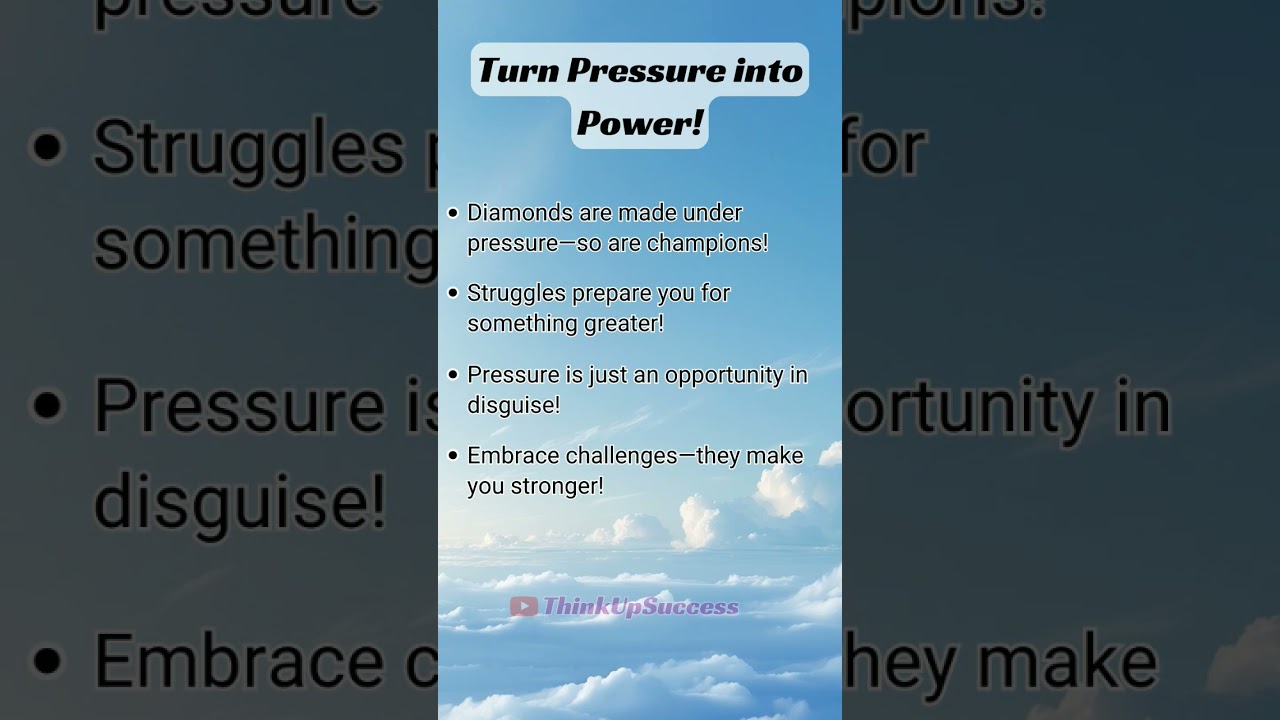 Turn Pressure into Power! #mindset #motivation #shorts