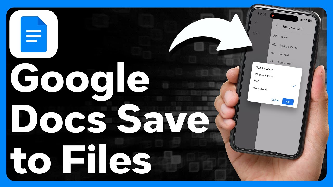 How To Save Google Docs To Files On iPhone
