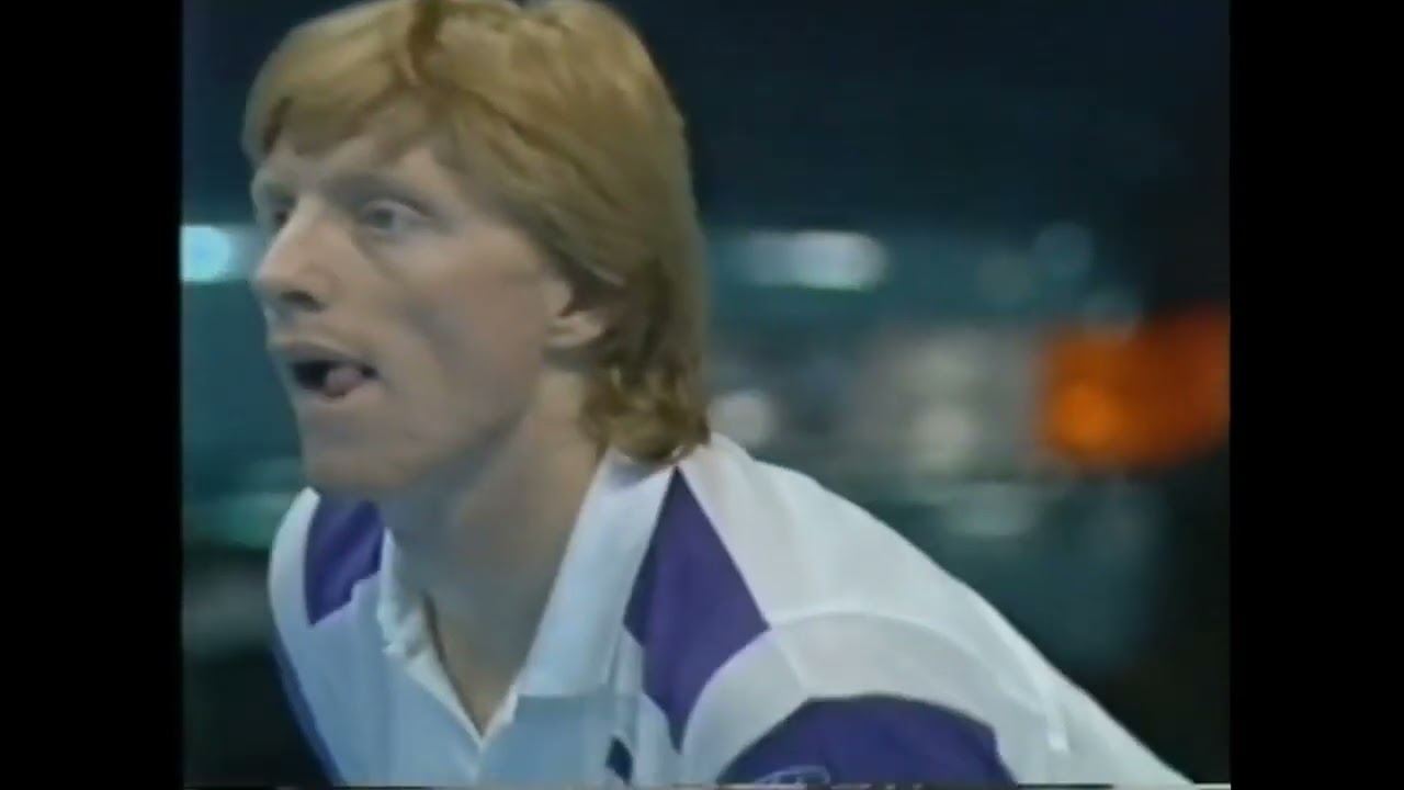 Milano 1988 - Anni '80 - Semifinale Tennis Stella Artois Milan Indoor - Yannick Noah vs Boris Becker