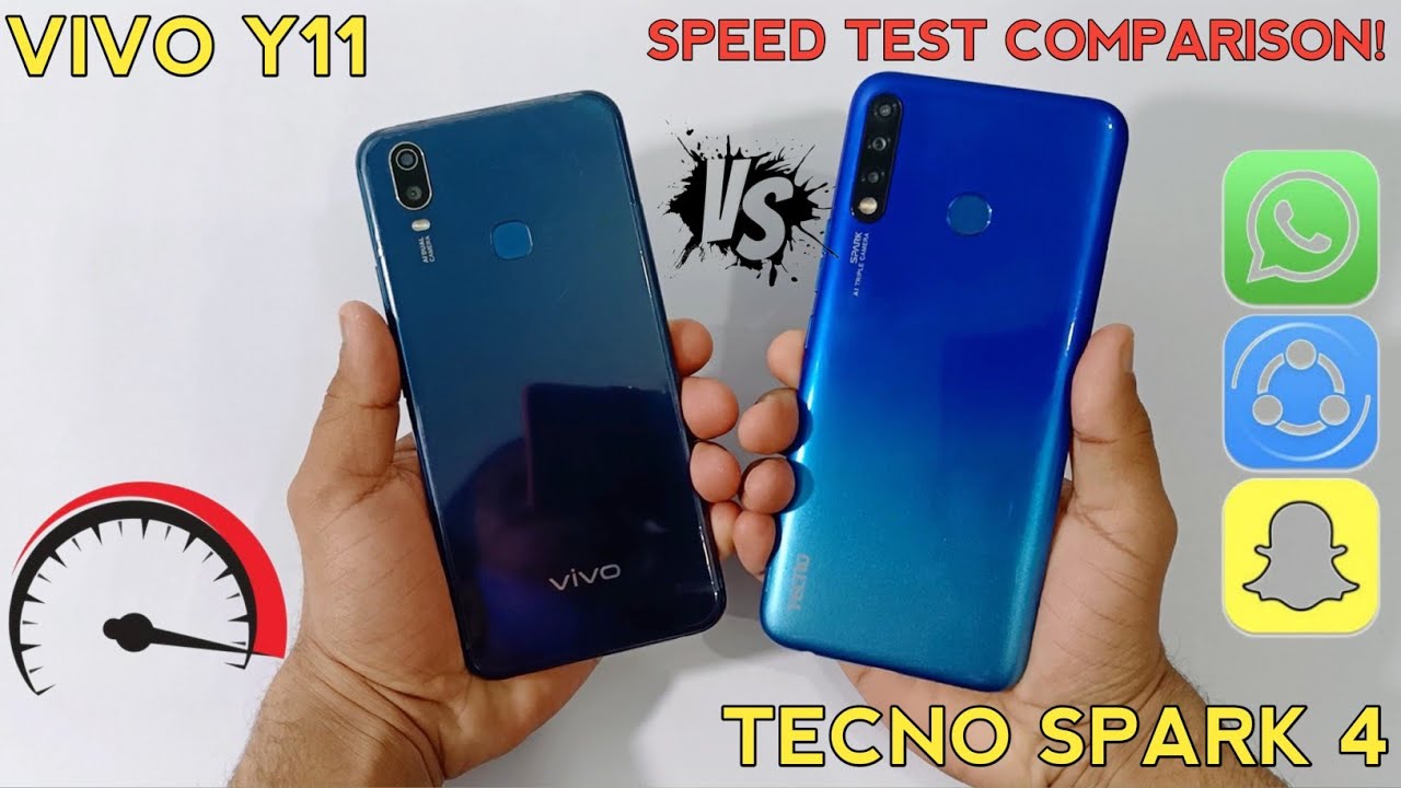 Tecno Spark 4 Vs Vivo Y11 Speed Test Comparison | 3GB Vs 3GB