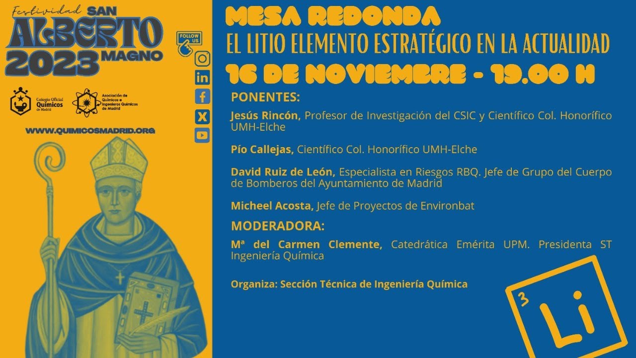 Mesa Redonda: El Litio Elemento estratégico en la actualidad