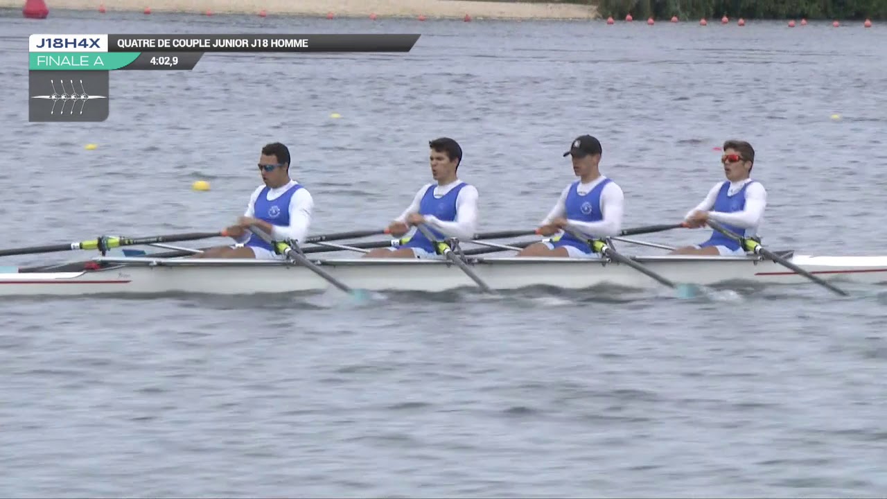 Championnat de France Juniors Bateaux longs Bourges 2019 - Finale du quatre de couple hommes-J18H4x