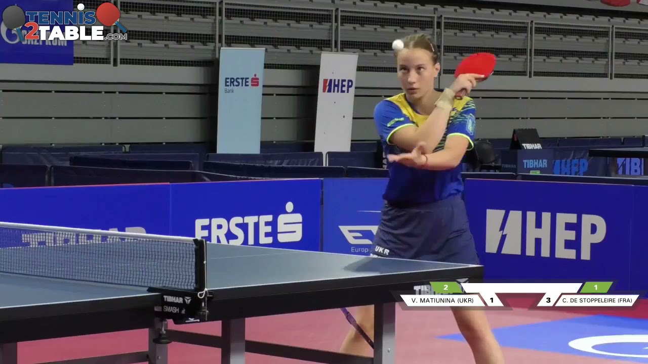 Matiunina Veronika (UKR) VS De Stoppeleire Clea (FRA) - Championnats d'Europe Cadets 2021