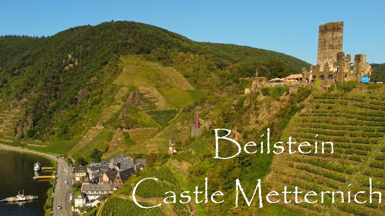 🏰 Castle Metternich in Beilstein Moselle Valley Mosel Germany 🇩🇪 | 4K Motorcycle & Drone cinematic