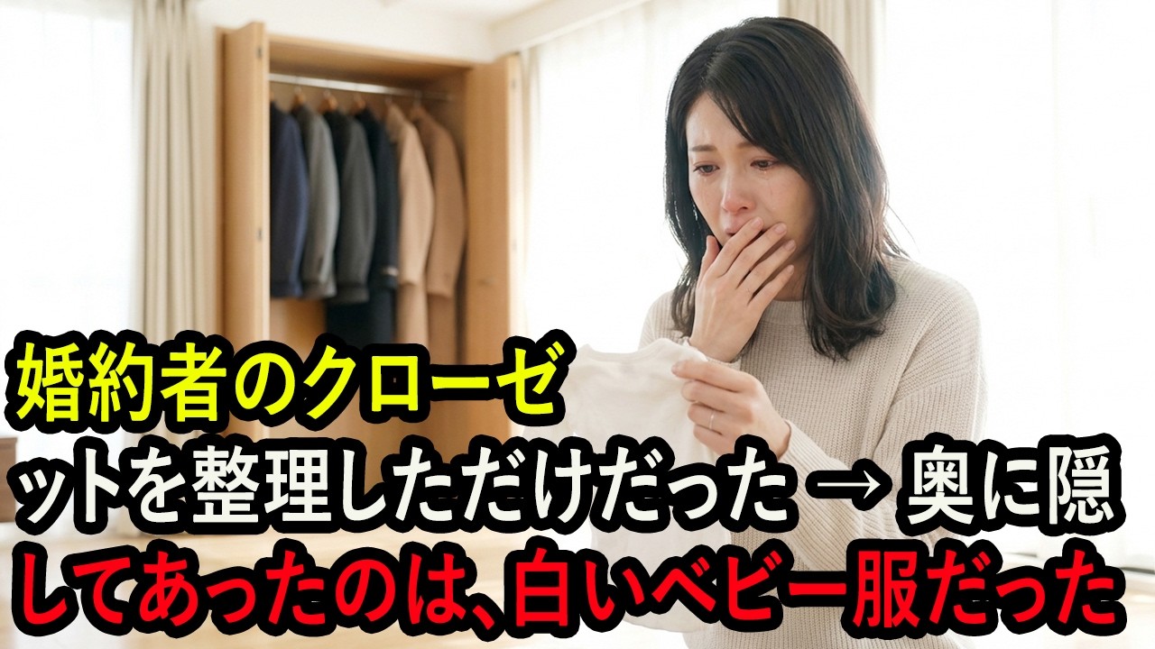 婚約者のクローゼットを整理しただけだった → 奥に隠してあったのは、白いベビー服だった