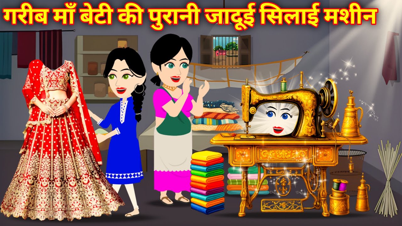 गरीब माँ और बेटी को मिली जादुई सिलाई मशीन | Hindi Kahani | Fairy Story in Hindi | Jadui Kahani