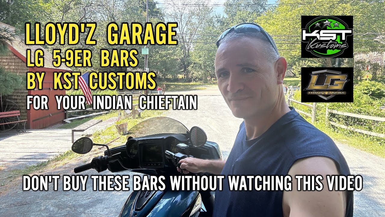 Lloyd'z Garage LG5-9er Bars by KST for Indian Chieftain.  Watch This Video Before You Buy Them.