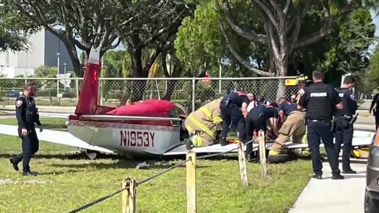 911 calls released after small plane crash lands near North Perry Airport