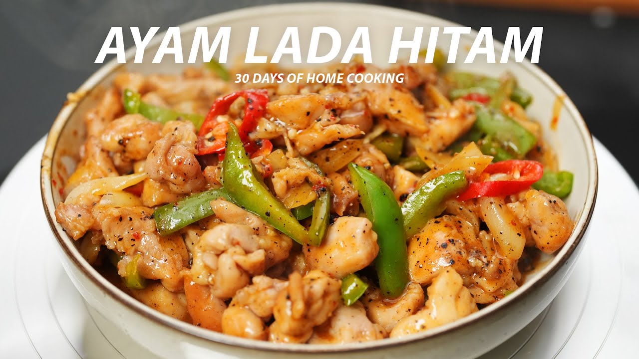 SEPERTI DI RESTORAN - RESEP AYAM LADA HITAM ANDALAN + SAMBAL KENTANG ATI.