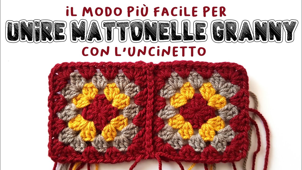 il metodo più facile per unire le mattonelle granny con l'uncinetto