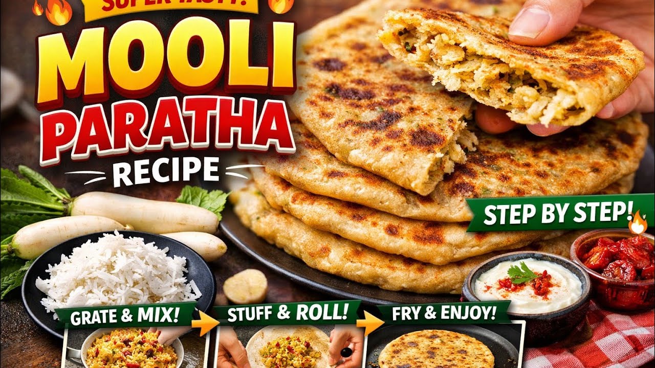 Mooli Paratha Recipe | Restaurant Style Mooli ka Paratha 