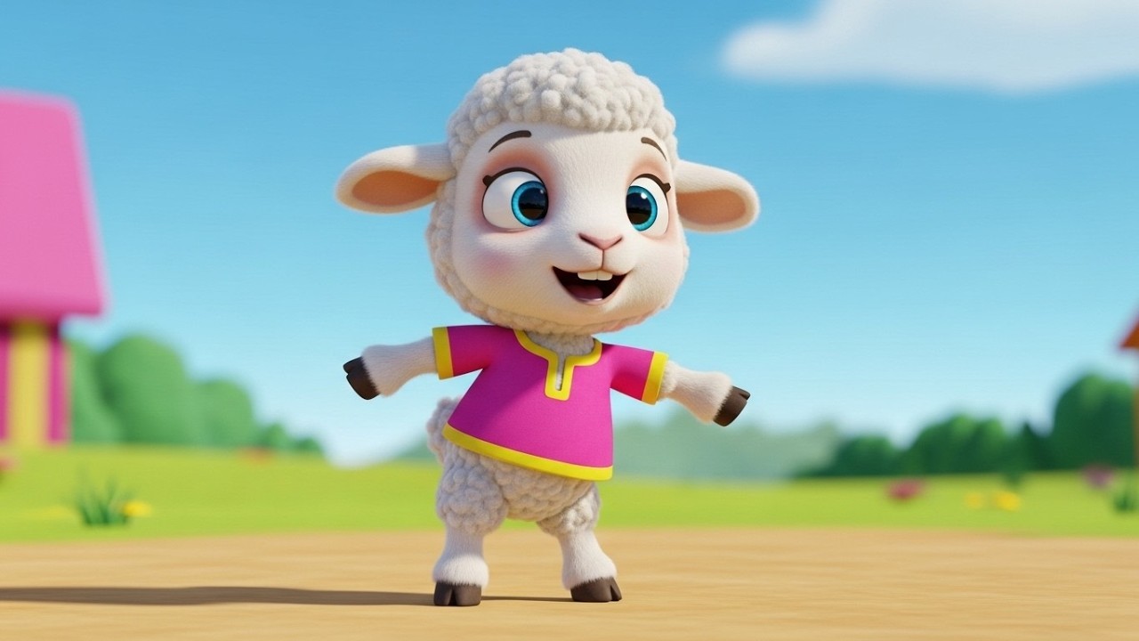 The Happy Lala Lamb 🐑 | Joyful Lamb Song for Kids | Fun Nursery Rhyme