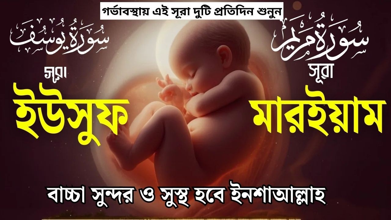 সূরা মারইয়াম ও সূরা ইউসূফ । র্গভাবস্থায় বেশি বেশি শুনুন ।surah marayam surah yousuf  Alaa Aqel