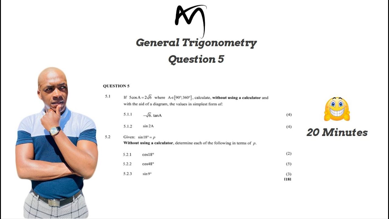 Grade 12 | KZN SEPT 2022 | Paper 2 | Trigonometry | Question 5