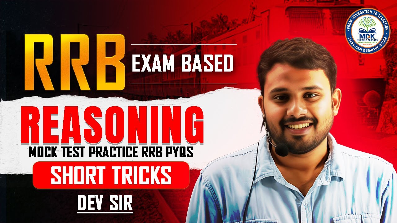 RRB PYQ Mock Practice | Reasoning Fast Tricks | LEC-04 | RRB Nursing Superintendent & Paramedical