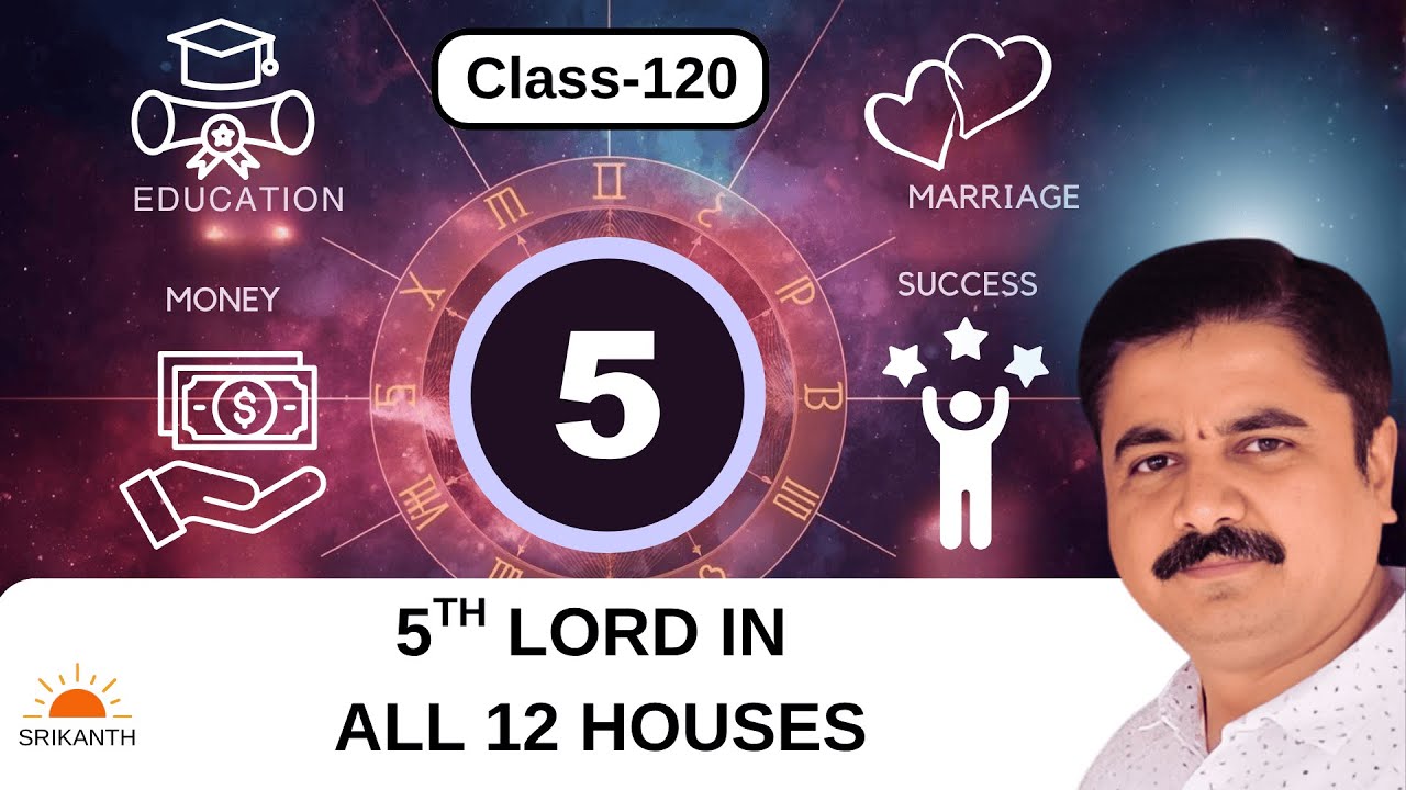 Class 120 | 5th Lord in 12 Houses | Fifth Lord | Srikanth Astro English  | Astrology